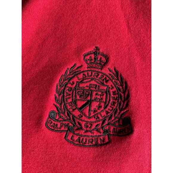 Ralph Lauren LRL Lauren Active Large fits med/small red & black full zip Sweater - Picture 4 of 10